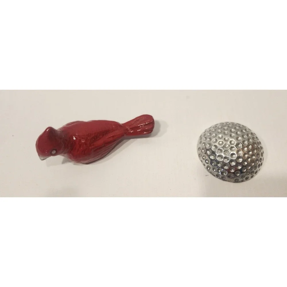 Mariposa‎ Beaded Napkin Box with Cardinal Napkin Weight  + Golf Ball Weight